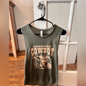 Bella Canvas muscle tank “American Cowboy legend”, size medium